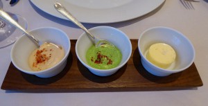 gesalzene Butter und Dips