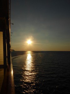 letzter Blick auf den Sonnenaufgang