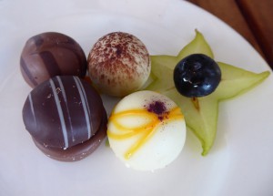 aufgedrängte Pralinen
