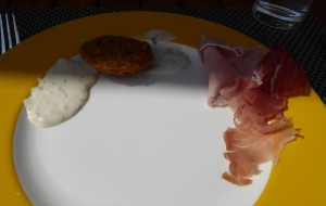 Falafel und Schinken
