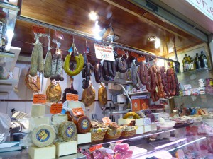 Käse und Wurststand