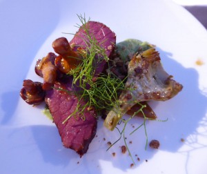 Thorsten Gillert - Hamburger Rauchfleisch vom Wagyu Rind - Artischocke - Karde - Pfifferlinge - Stopfleber