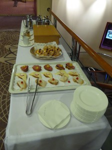 Verpflegung für die im Atrium wartenden Gäste