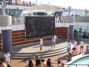 Bühne und Monitor im Aqua Park