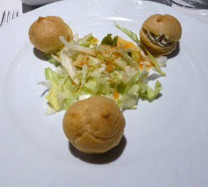 Trio of choux puffs