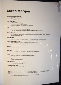 Breakfast Menu