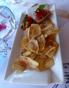 Fried Plantains und Bruschetta