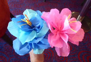 Papierblumen basteln