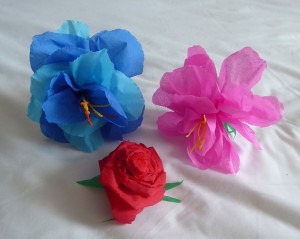 Papierblumen basteln