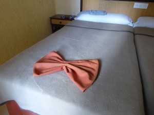 Schleife am Bett