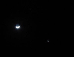Mond und Sterne