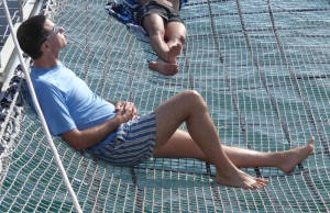 Franz relaxed im Netz