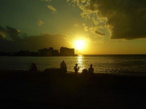Sonnenuntergang am Malecón
