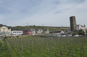 Blick zur Rüdesheimer Seilbahn