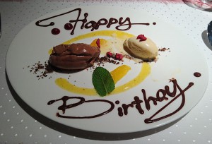 Geburtstags-Dessert / Mousse au chocolat