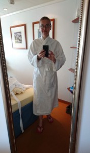 auf dem Weg zur Massage