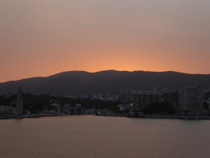 Sonnenuntergang im Dunst
