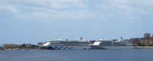 AIDAaura und Silver Whisper