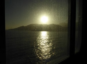 getrübter Sonnenuntergang