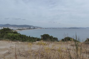 Aussicht bis Ibiza Stadt