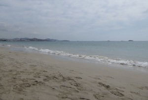 Kurzer Halt am Playa d´en Bossa