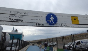 es sollen 830 m sein, aber 15 min haben wir nie gebraucht