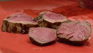 rückwärtsgegartes Rinderfilet
