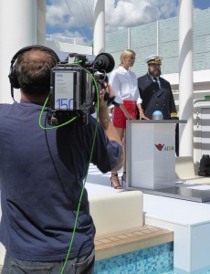Lena Gercke und Kapitän Boris Becker