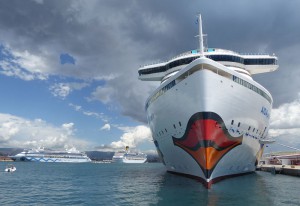 AIDAaura, Costa Fascinosa und AIDAperlaAIDAaura, Costa Fascinosa und AIDAperla