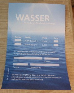 Preise Wasser