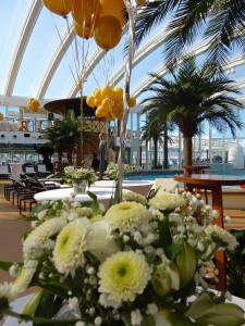 Taufvorbereitungen im Beach Club