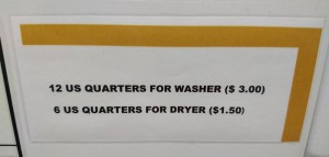 Preise in der Launderette