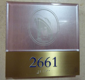 Türschild Kabine 2661