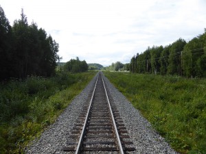 Blick vom letzten Wagen aus