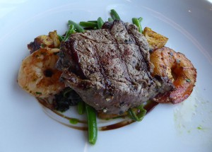 Cracked Pepper Tenderloin with Grilled Shrimp