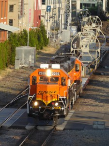 Bahnstrecke an der Waterfront