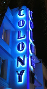 nächtlicher Spaziergang am Ocean Drive