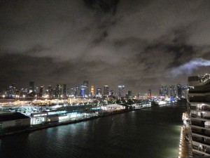 nächtliche Abfahrt von Miami