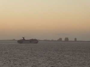 Sonnenaufgang von der Kabine aus