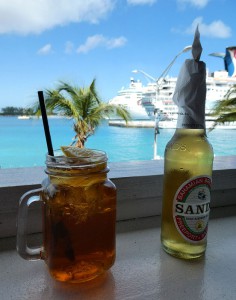 Eistee und Sands Bier