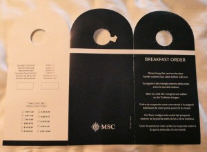 Room Service - Frühstück