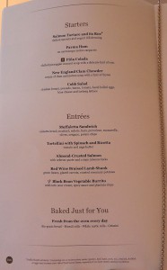 Lunch Menü Yacht Club