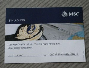 Einladung des Kapitäns