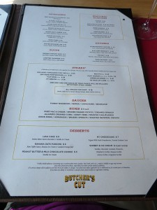 Speisekarte Butcher´s Cut