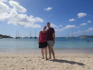 Carmen und Franz am Strand