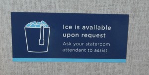 Eiswürfel auf Anfrage