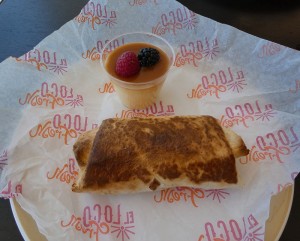 Chicken Burrito und Flan