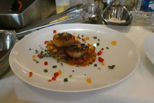 Seared Honey-Glazed Scallops