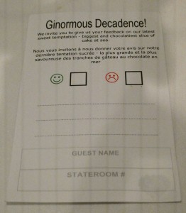 Ginormous Decadence Comment Card