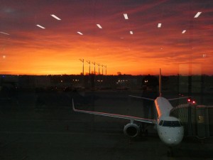 Sonnenaufgang in München
